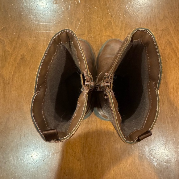 Osh Kosh B’Gosh Mid Calf Riding Boot Brown Toddler Girl Boot Size 6M - Picture 4 of 10